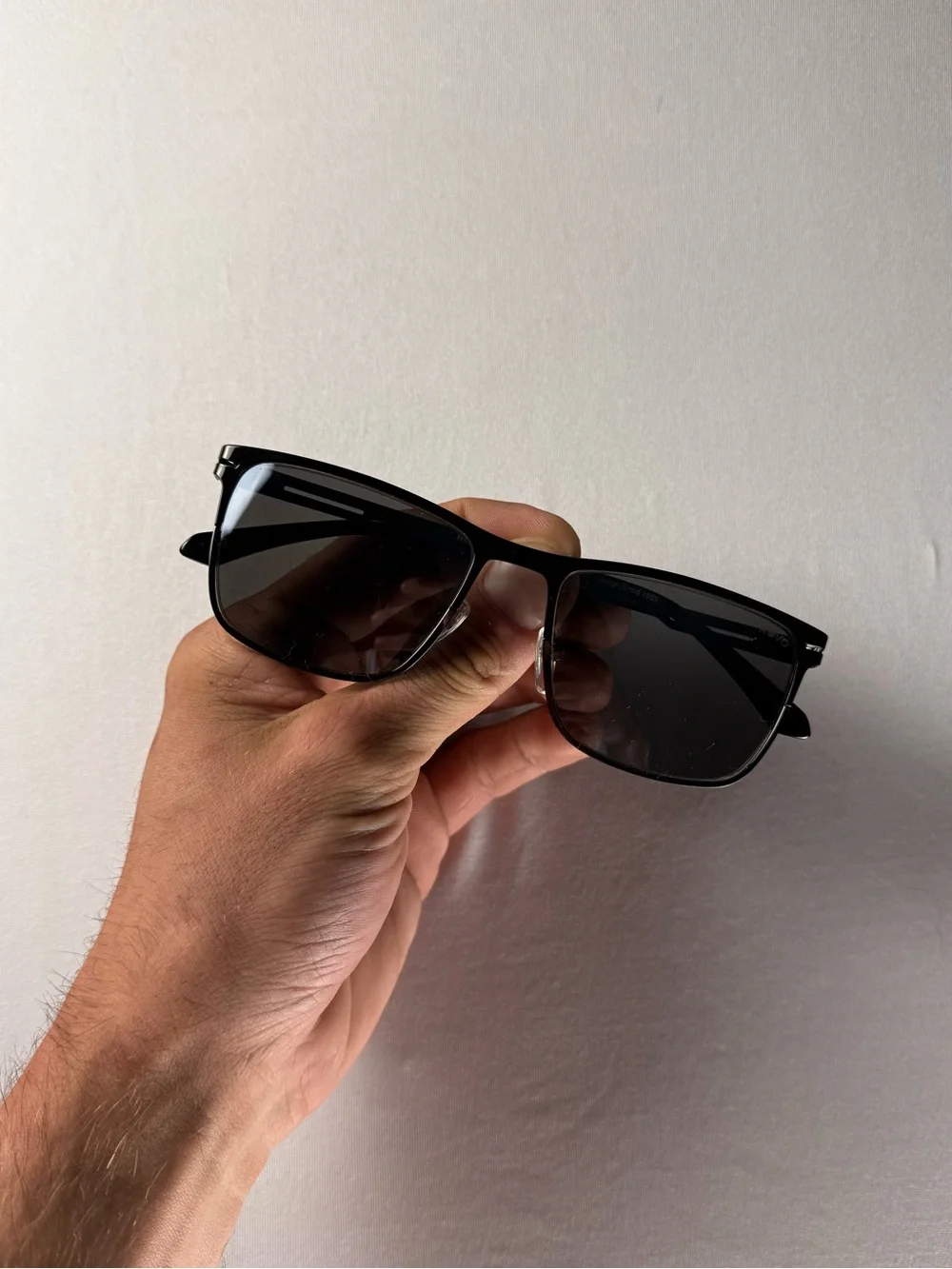 NEW! REVO Roman RE 1276 01 gy Polarized Wayfarer Black/Black Frame & Lens Sleek